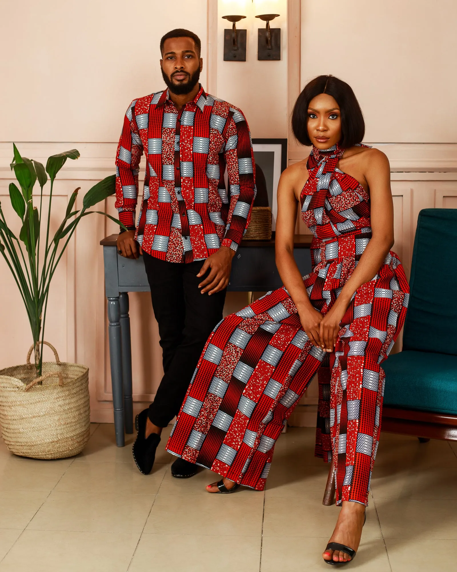 African Print Bisa Infinity Jumpsuit