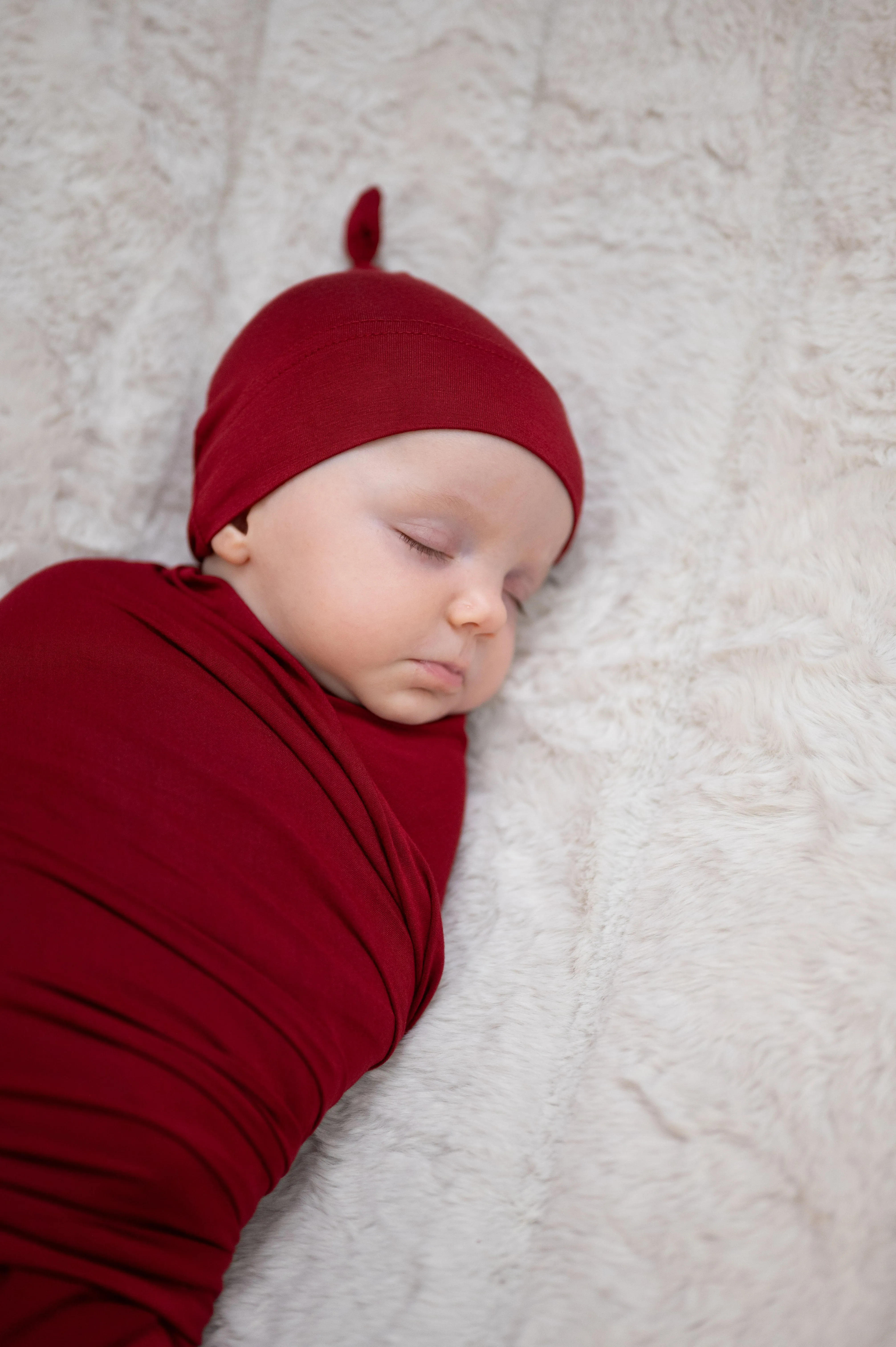 Baby Swaddle Set: Crimson