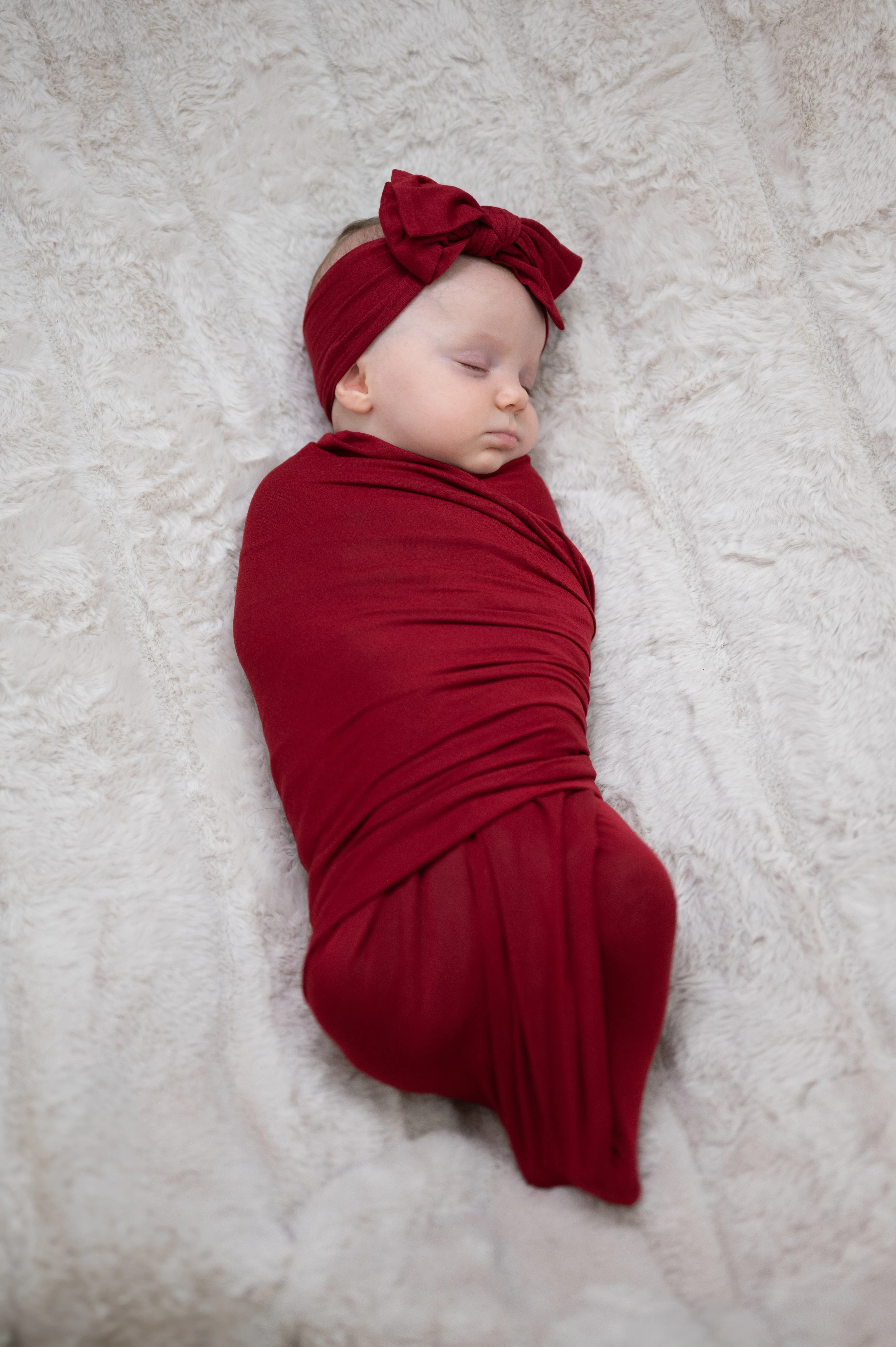 Baby Swaddle Set: Crimson