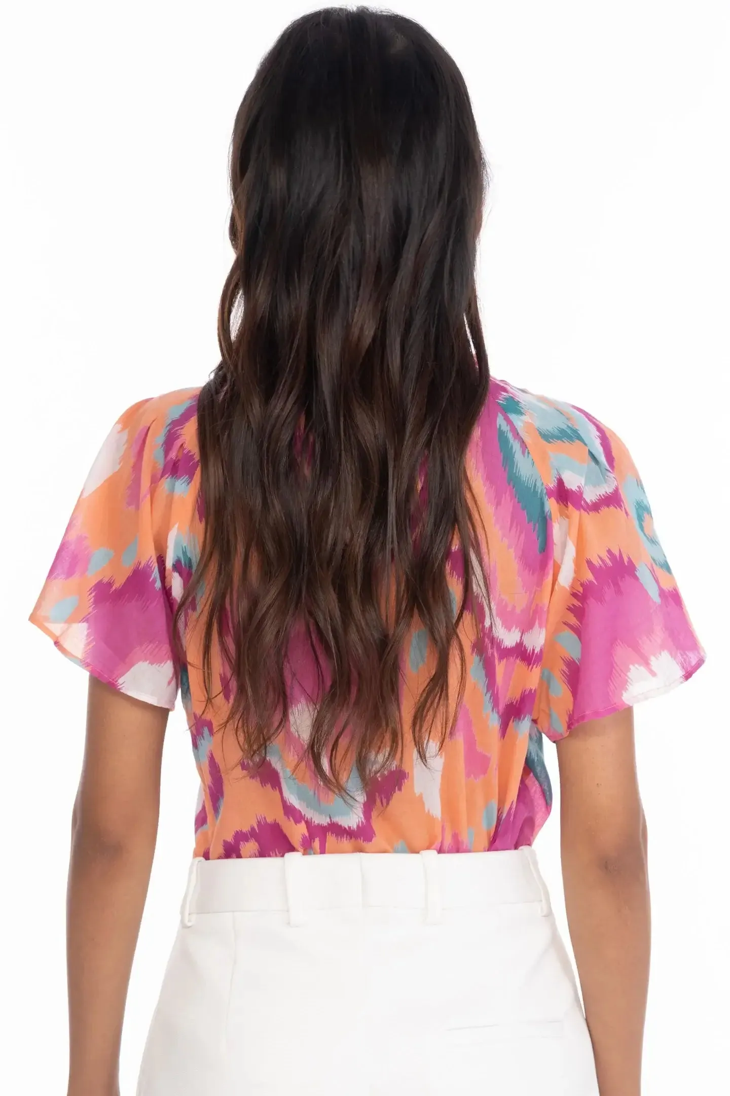 Banjanan - Joyful Top in ikat Floral Spice