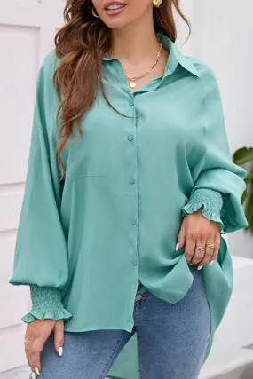 BUTTON DOWN BASIC SIMPLE DAILY BLOUSE