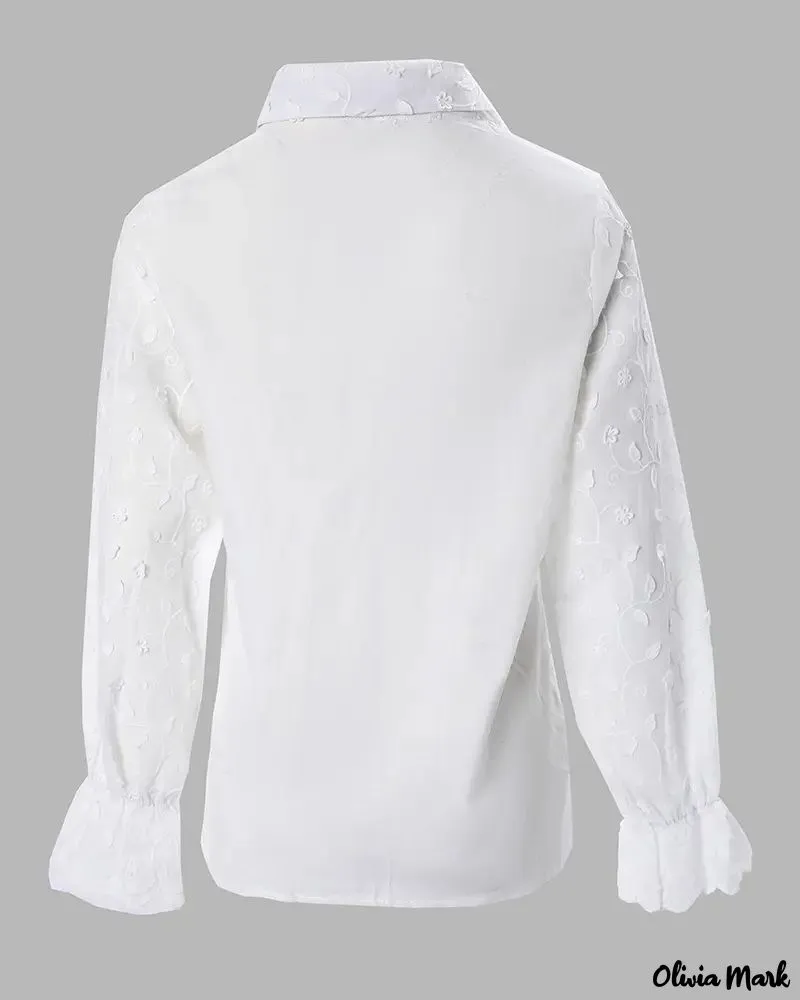 Deanwangkt - Embroidered Long Sleeve Button Down Shirt