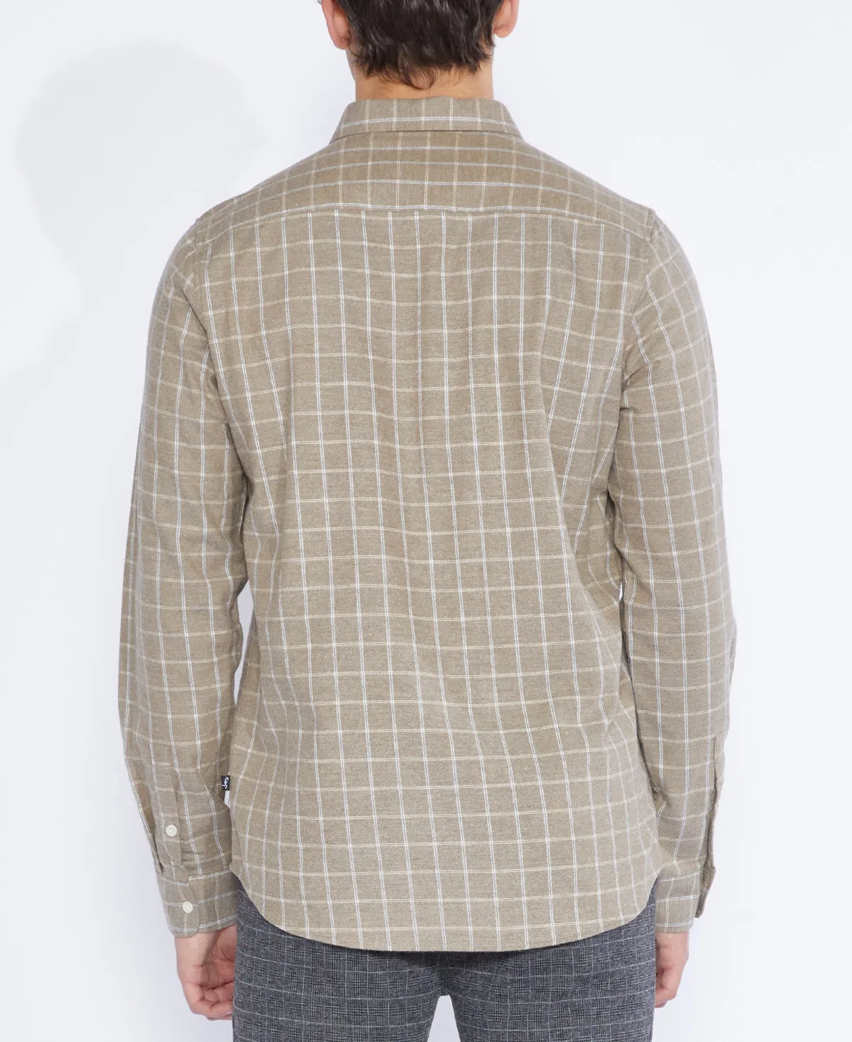 Enzo Flannel Shirt (Heather Taupe)