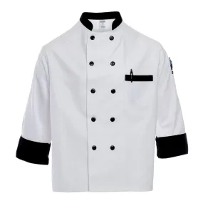 Executive White Chef Coat with Black Trim 4900