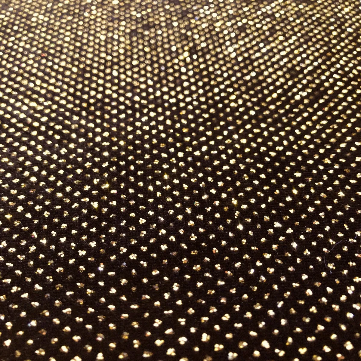 Gold Sparkle Glitter Lurex Stretch Velvet Fabric