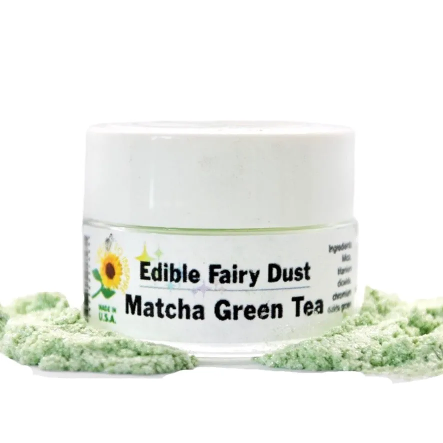 Green Edible Glitter | Matcha Green Tea Fairy Dust