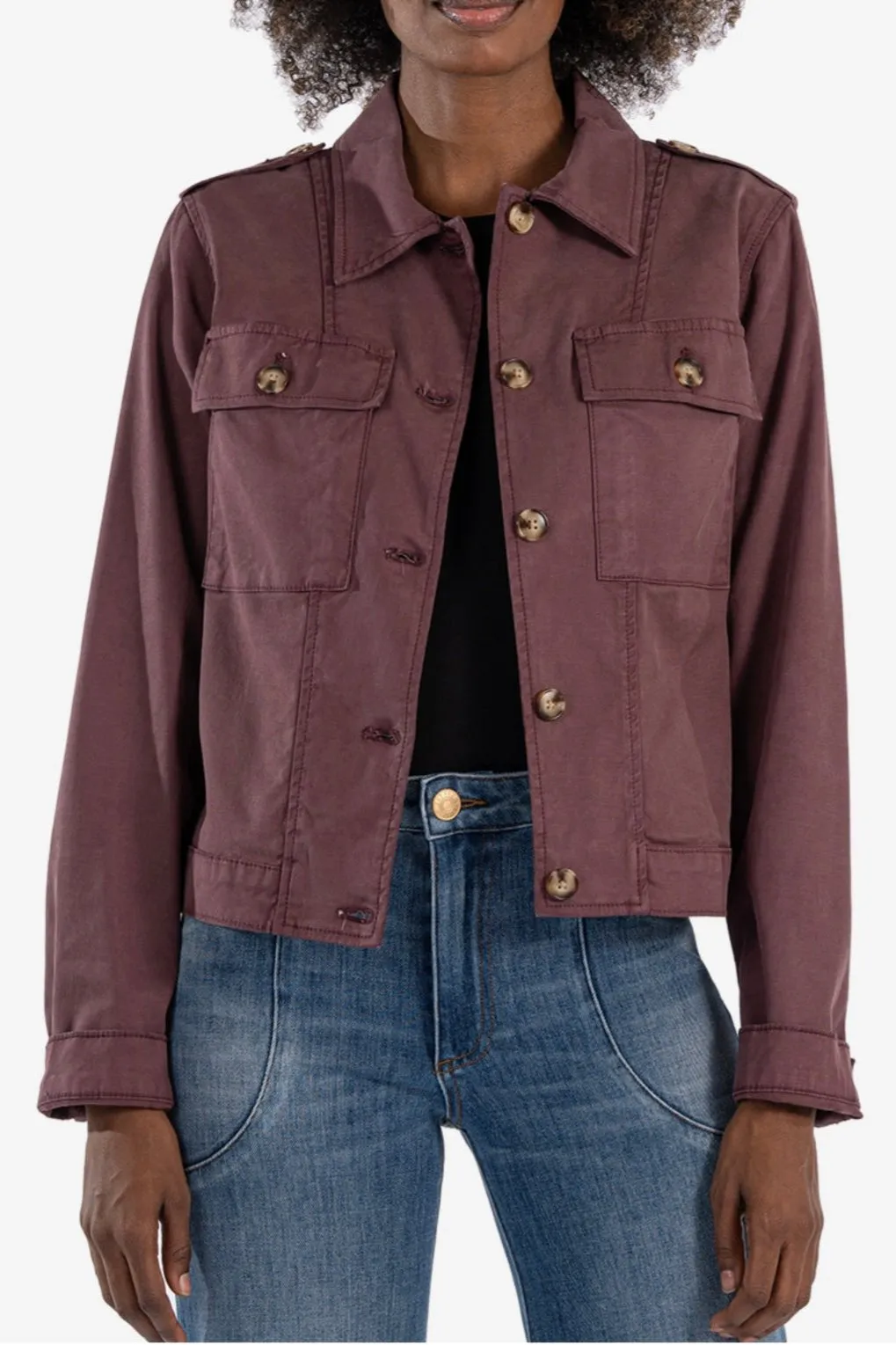 KUT Rosalyn Twill Trucker Jacket