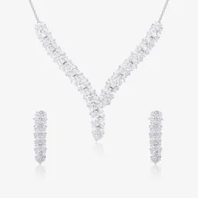 Radiant V-Shape Zircon Necklace Set