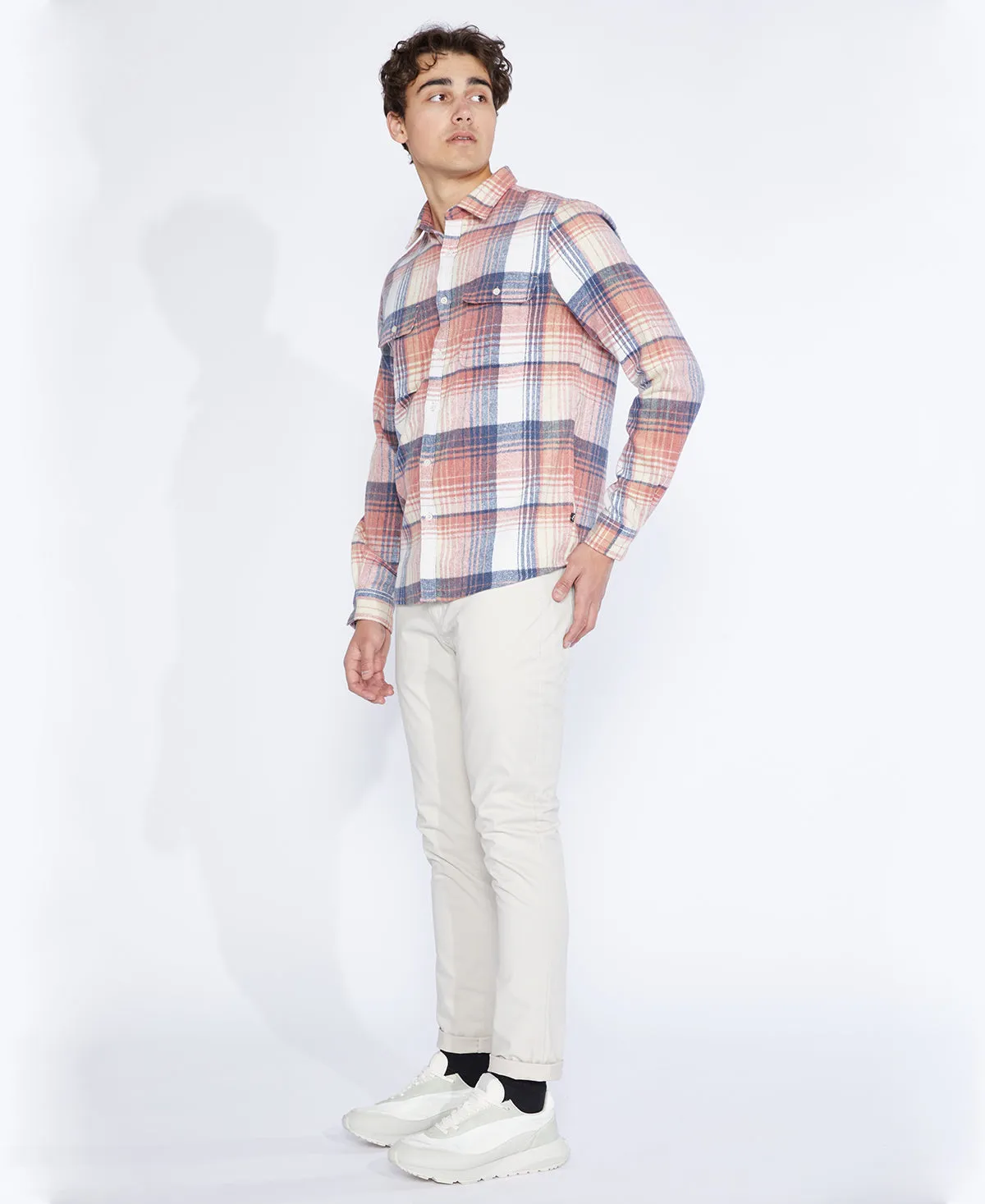 Silas Flannel Shirt (Salmon)