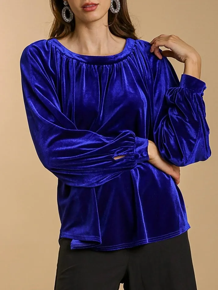 Velvet Top - Cobalt FINAL SALE