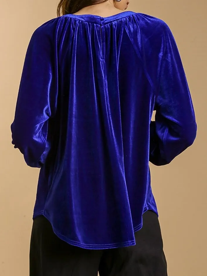 Velvet Top - Cobalt FINAL SALE