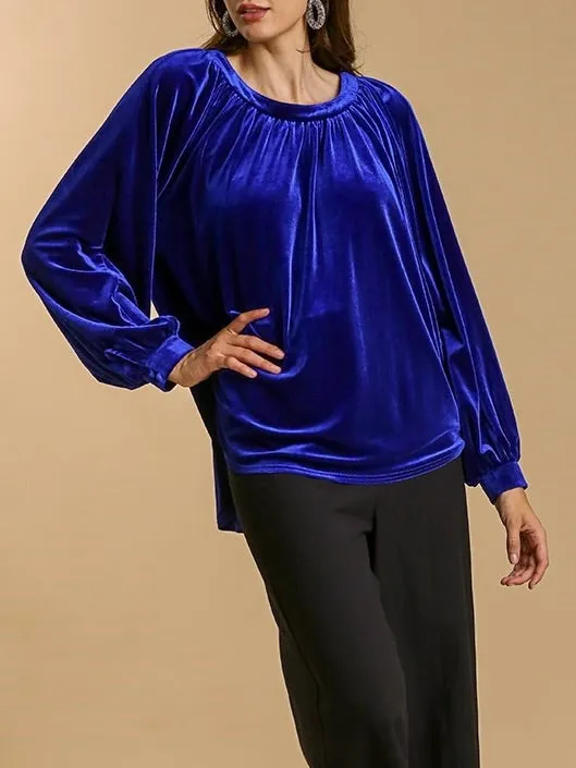 Velvet Top - Cobalt FINAL SALE