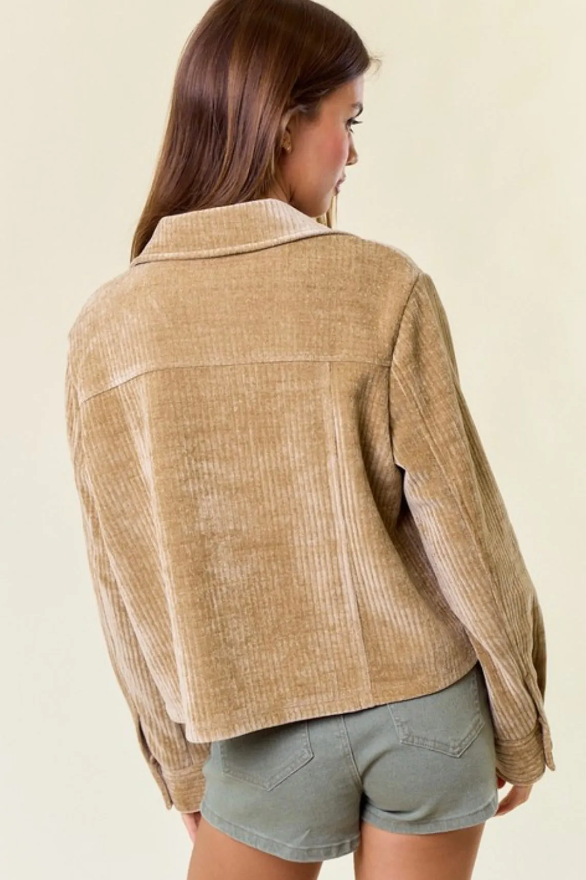 Wheat Velour Jacket